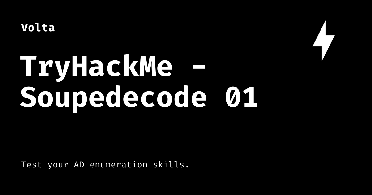TryHackMe - Soupedecode 01