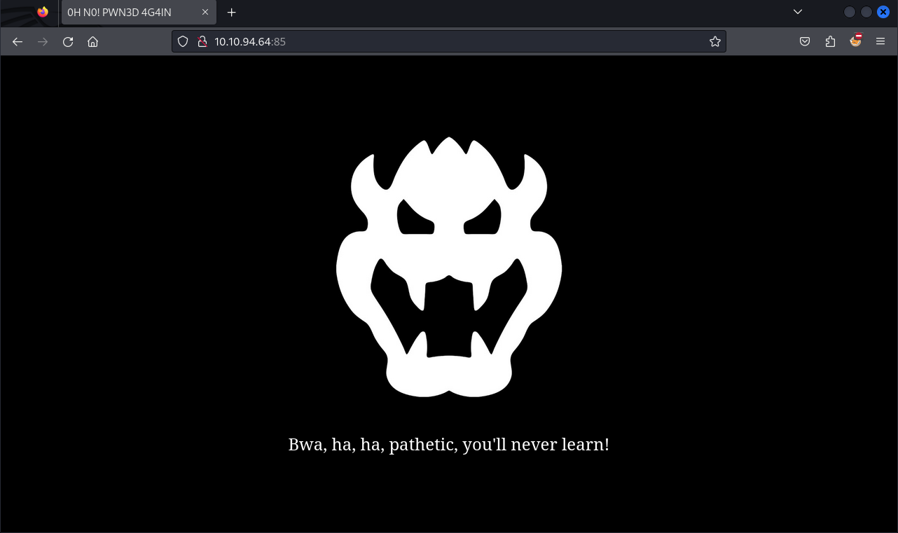 port_85_webpage_pwned_message
